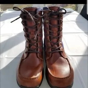 Ugg Wynton Brown Navy Waterproof Laceup Leather Boots 9.5 Canvasbacks Lutton & Horsfield Vest Mens Medium Red Black  main image 4